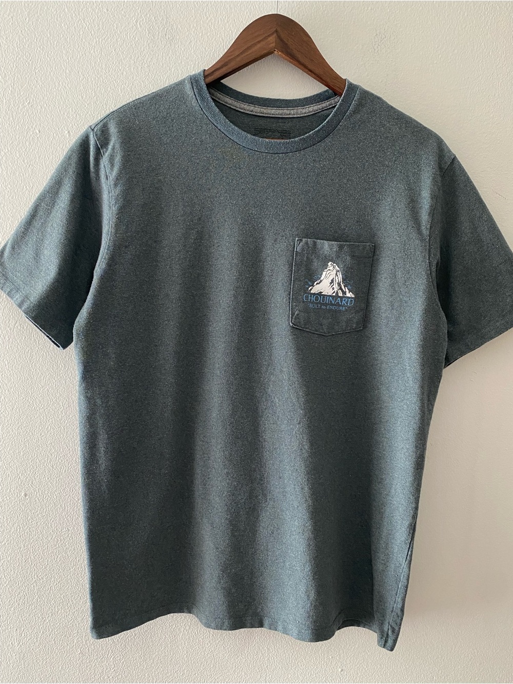 Patagonia Chouinard Graphic Men’s Short-Sleeve Pocket Tee in Charcoal Gray